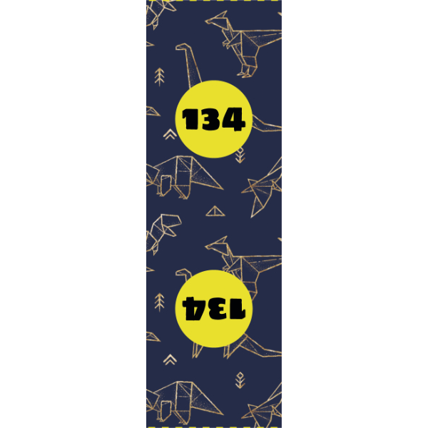 Panel für PUL Überhose  geometrische Dinos auf dunkelblau