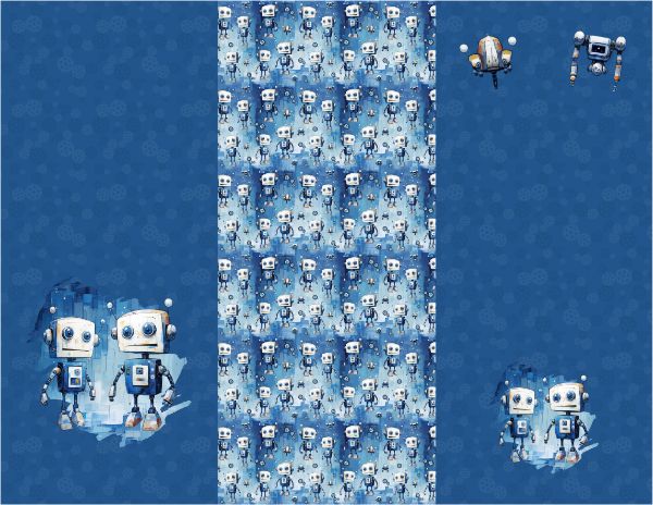 Wintersoftshell blaue Roboter