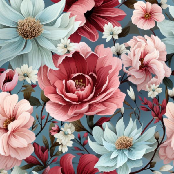Baumwolle premium Takoy romantische Blumen Talli