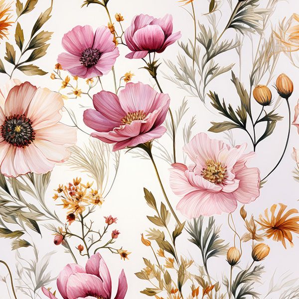 Panel für PUL Überhose Sommerblumen Romantica