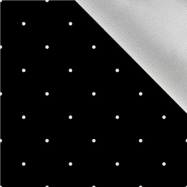 Panel mit Schnittmuster Softshelljacke für Damen Gr.40 weiße Punkte 4mm auf schwarz
