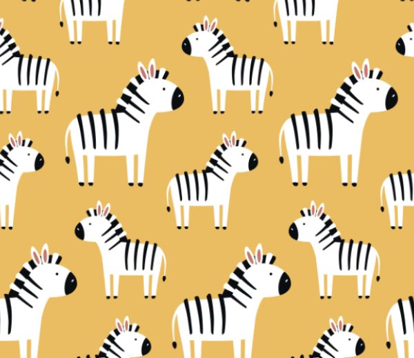 Panel für PUL Überhose  Zebras senf
