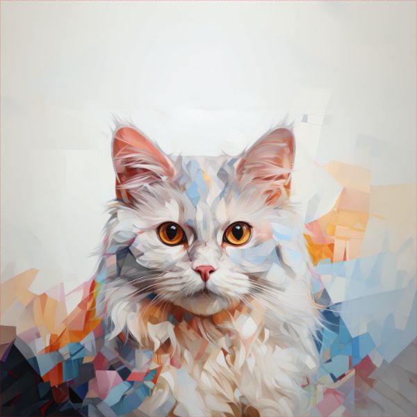 Jersey Stoff Takoy PANEL 75x75 cm weiße Katze