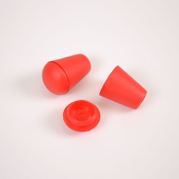 Kordelende Kunststoff 4 mm rot - 10er-Packung