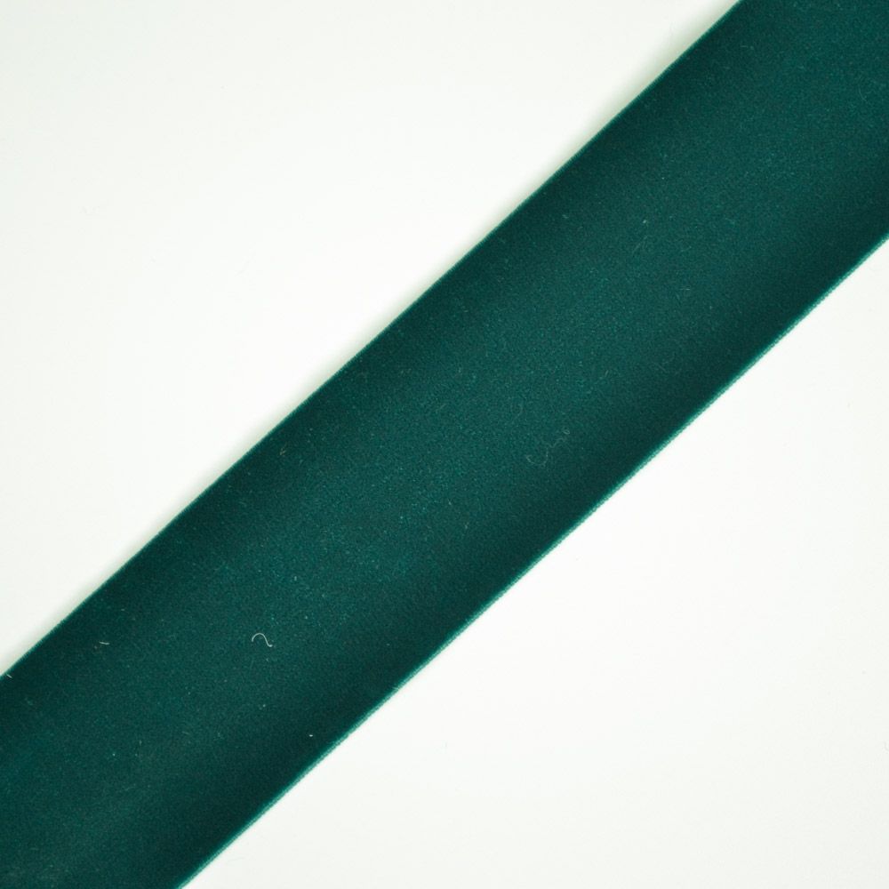 Elastisches Samt-Gummi 4 cm smaragd
