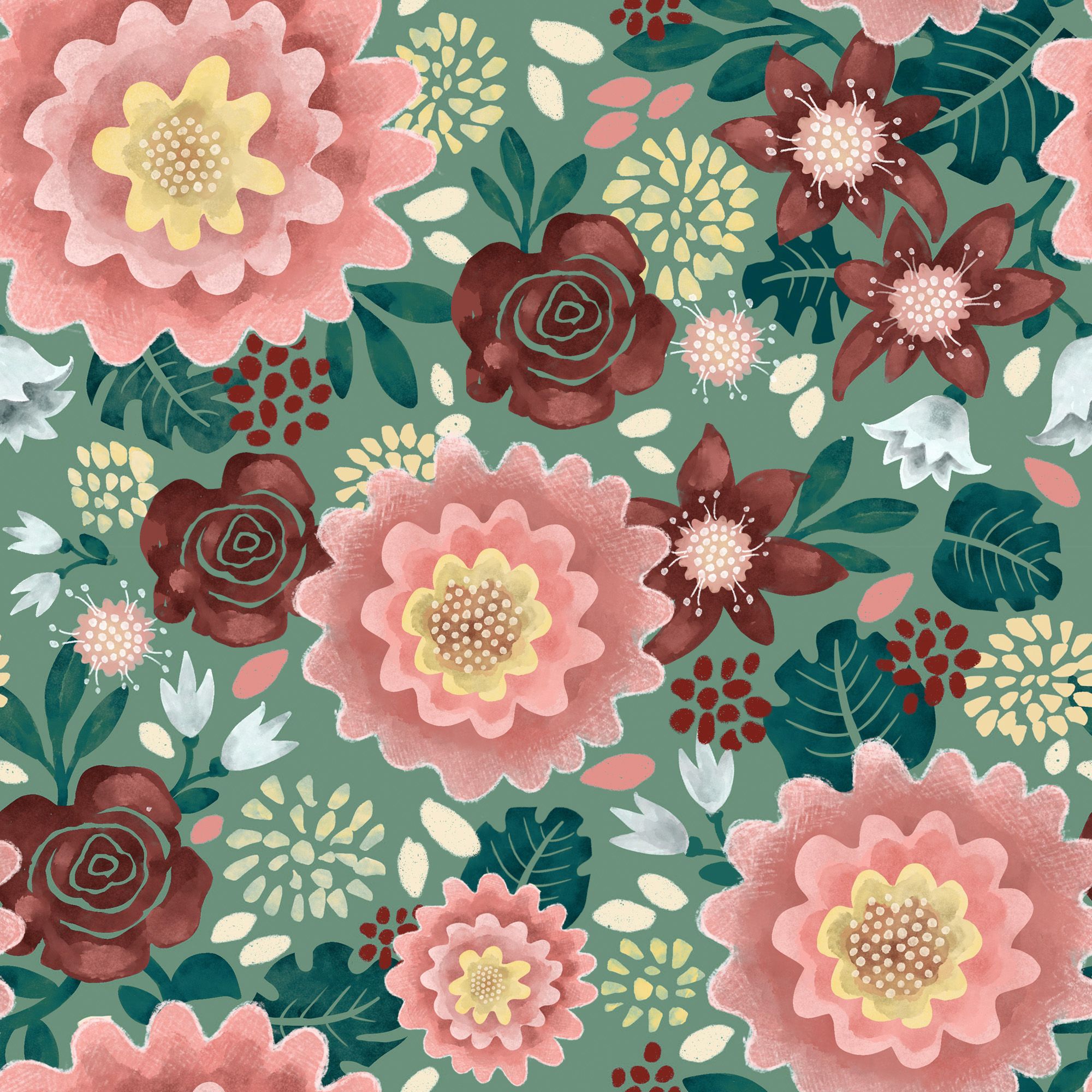 Panel mit Schnittmuster Softshelljacke für Damen Gr.38 Blumen Lucy