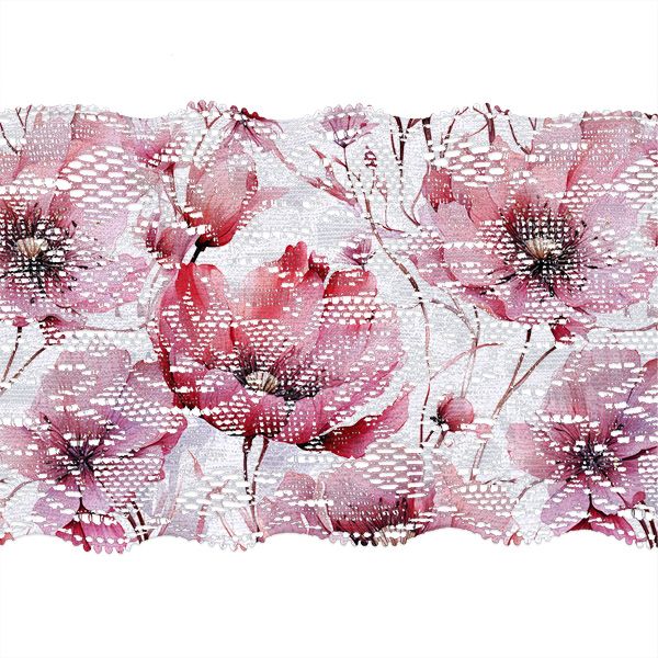 Kunstseide/silky elastisch Blumen rosa Schönheit