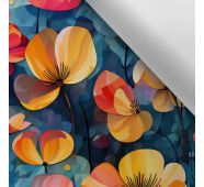 Wasserabweisender Polyester TD/NS geometrische Blumen Meryl