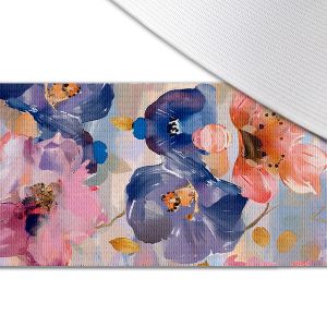 Gummiband 4 cm breit Frühlingsblumen pastell Malerei