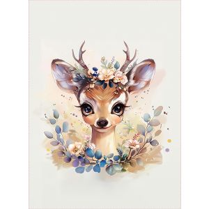 Baumwolle premium NELA PANEL XL flowers deer