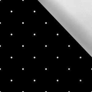 Bedruckter wasserdichter Polyester TD/NS weiße Punkte 4mm auf Schwarz