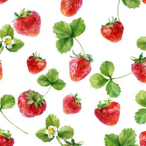 Leinenstoff Premium 185g Erdbeeren