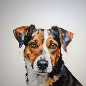 Jersey Stoff Takoy PANEL 75x75 cm Jack Russell Terrier