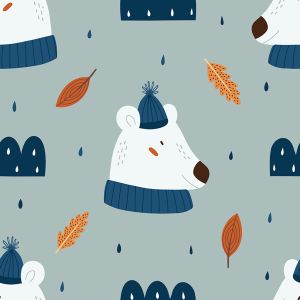 Jersey Dona 180cm Eisbär im Herbst