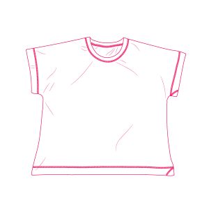PDF-Schnittmuster Damen T-Shirt mit angeschnittenen Ärmeln Daisy