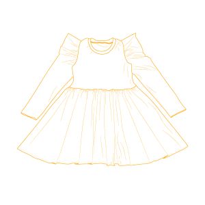 PDF-Schnittmuster Kinderkleid Olivia mit Tellerrock 
