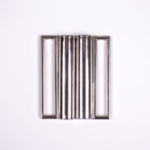 Metall Leiterschnalle 40 mm silber