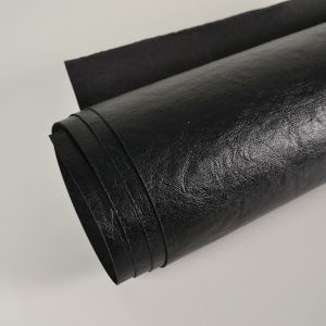 Waschbares Papier Max schwarz - Ledereffekt 50x150cm