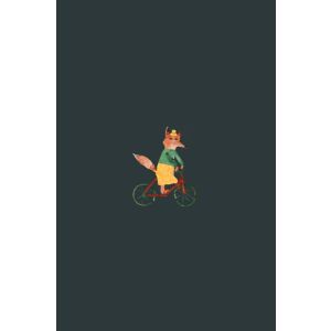 Jersey PANEL Milano L 40x60 Straßenkarte - Fuchs auf einem Fahrrad