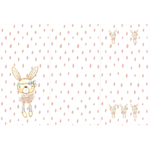 Panel für Fußsack wasserabweisender Polyester Muster Bunny