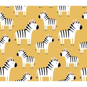 Funktionsbündchen gerippt Zebras senf